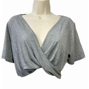 Gray Women's Wrap Top
